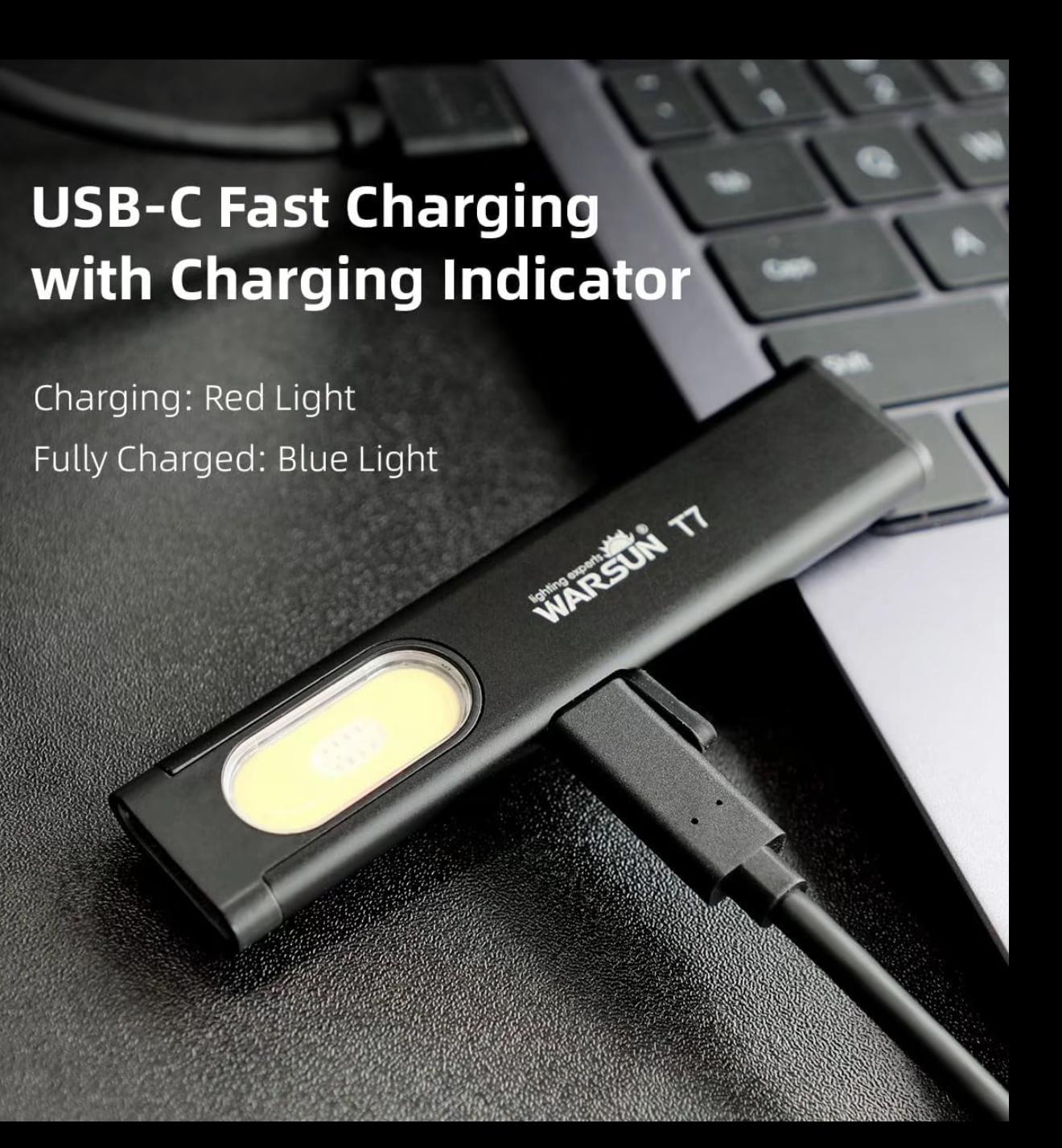 WARSUN T7 USB-C Rechargeable LED Work Light